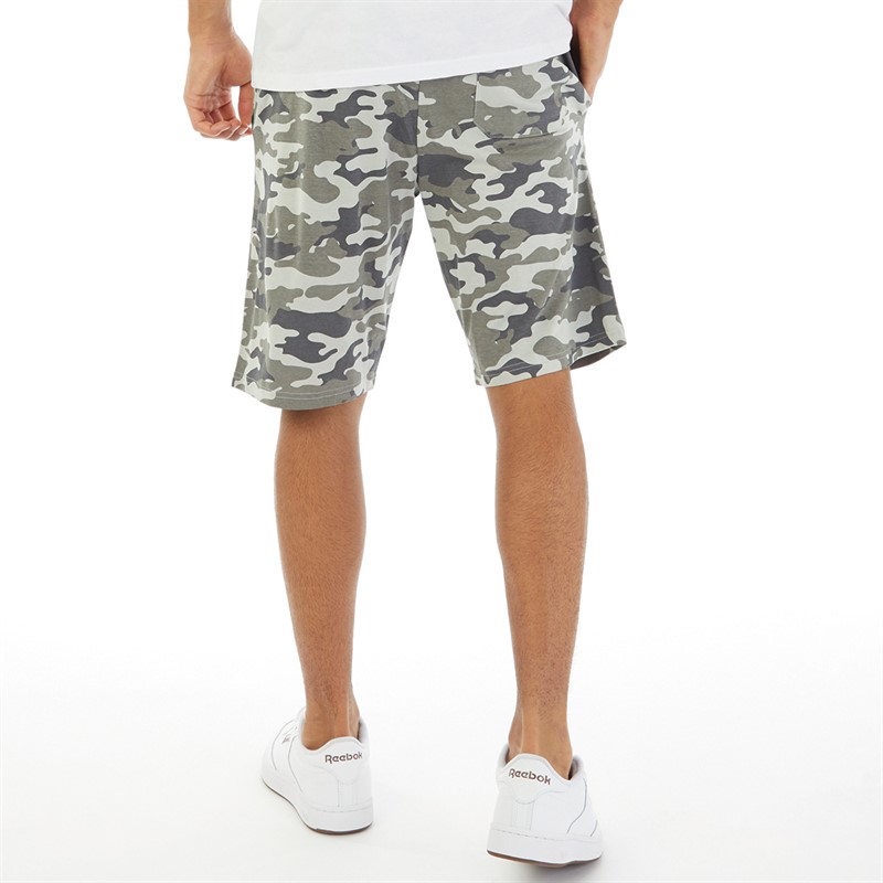 Kangaroo Poo Mens Jersey Camo Shorts Grey Camo