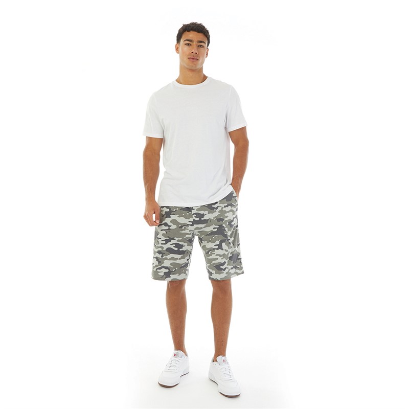 Kangaroo Poo Mens Jersey Camo Shorts Grey Camo