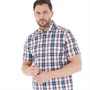 Kangaroo Poo Mens Checked Shirt Ecru Multi