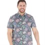 Kangaroo Poo Mens Printed Hawaiian Short Sleeve Shirt Multi H
