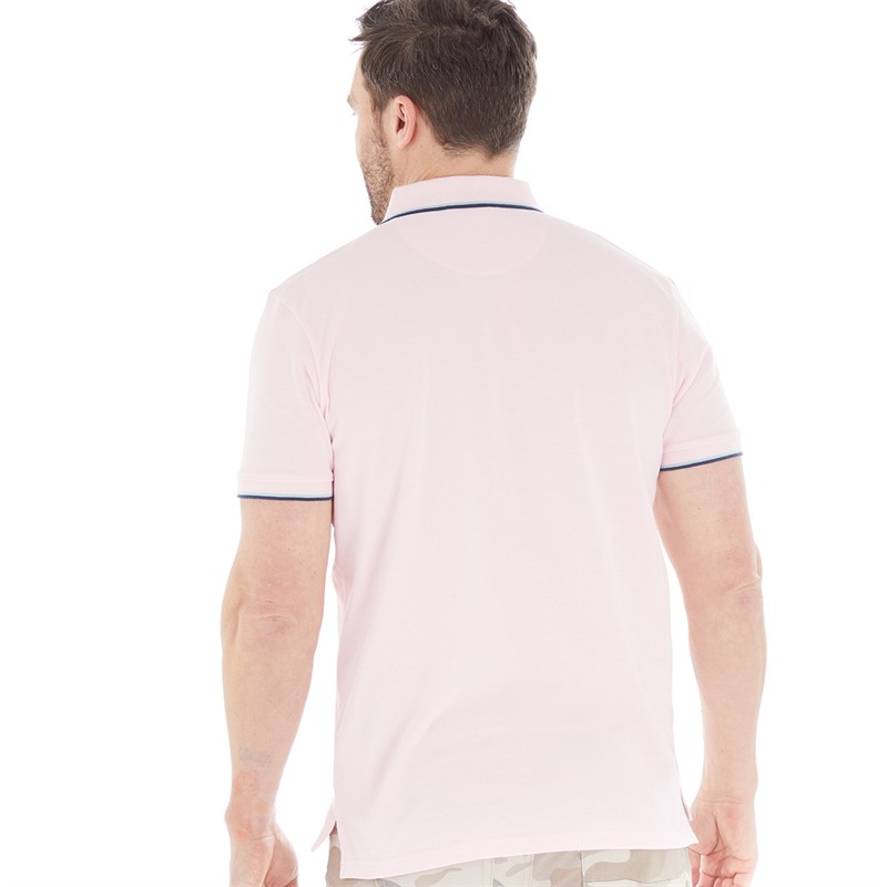 Kangaroo Poo Mens Pique Polo Shirt Pink