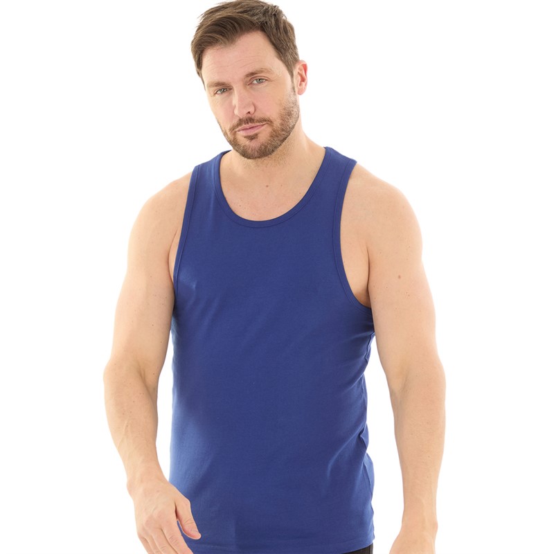 Kangaroo Poo Mens Muscle Back Vest Bellweather Blue