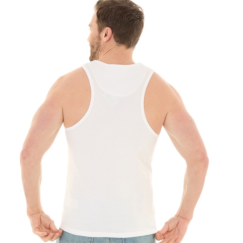 Kangaroo Poo Mens Muscle Back Vest White