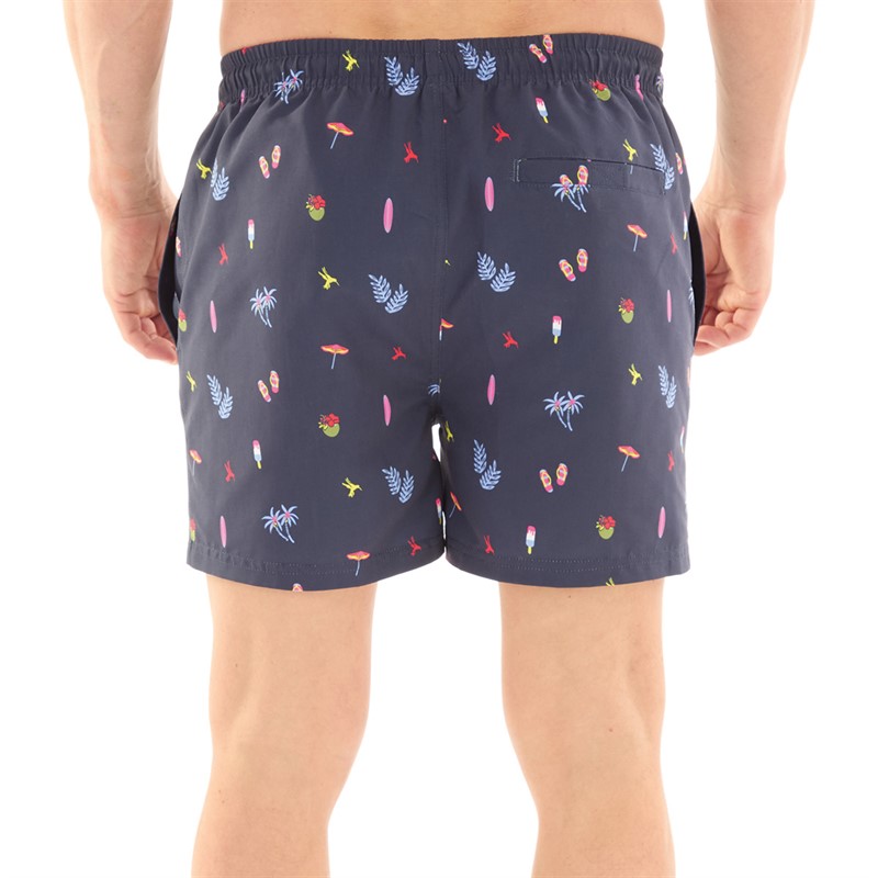 Kangaroo Poo Mens All Over Print Swim Shorts Navy AOP