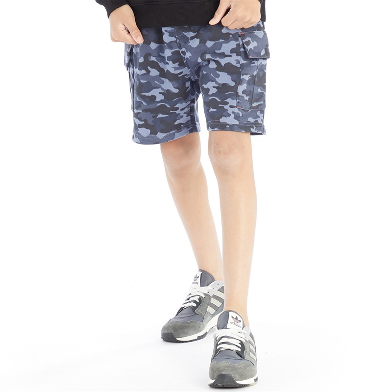 Kangaroo Poo Boys Camo Print Shorts Navy Camo