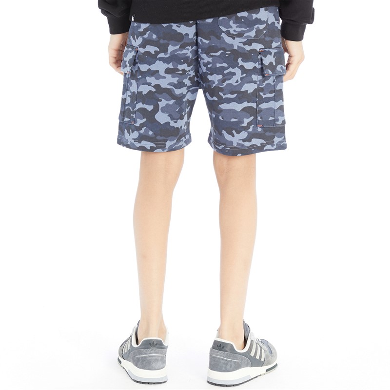 Kangaroo Poo Boys Camo Print Shorts Navy Camo