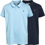Kangaroo Poo Boys Two Pack Polos Navy/Light Blue