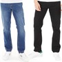 Kangaroo Poo Mens Two Pack Straight Leg Jeans Black/Mid Wash