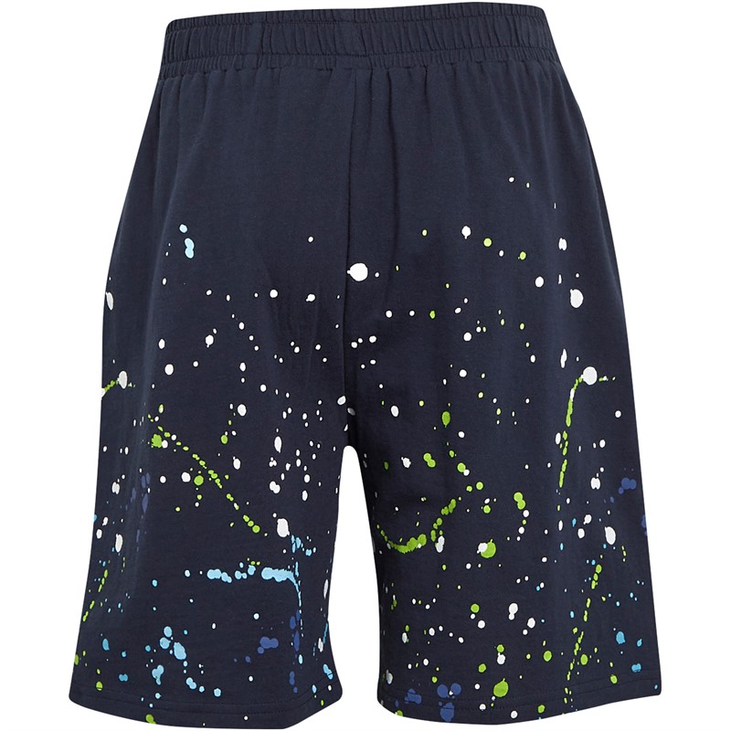 Kangaroo Poo Boys Splatter Print T-Shirt And Shorts Set Navy