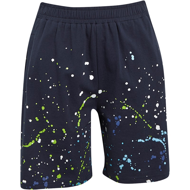 Kangaroo Poo Boys Splatter Print T-Shirt And Shorts Set Navy