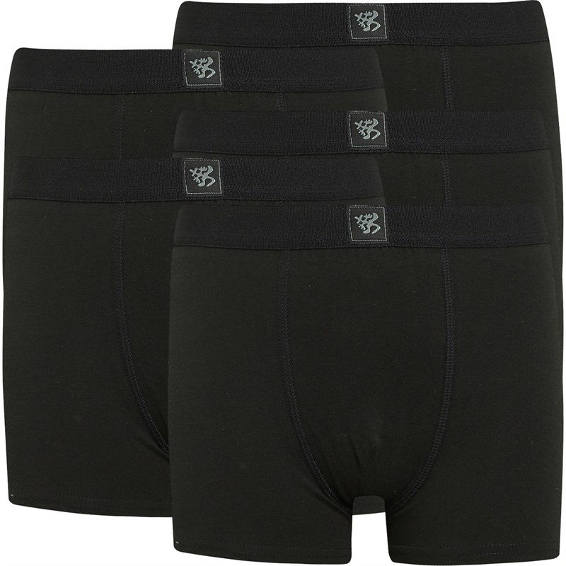 Kangaroo Poo Boys Five Pack Boxers Black