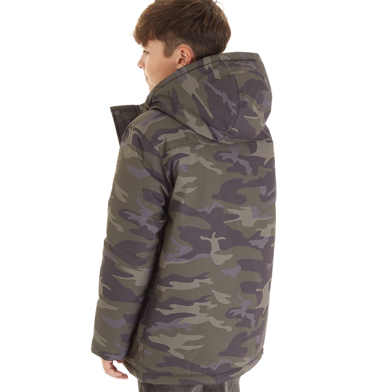 Kangaroo Poo Boys Shower Proof Camo Jacket Green Camo