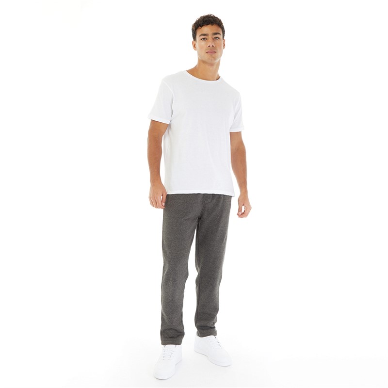 Kangaroo Poo Mens Open Hem Joggers Charcoal Marl