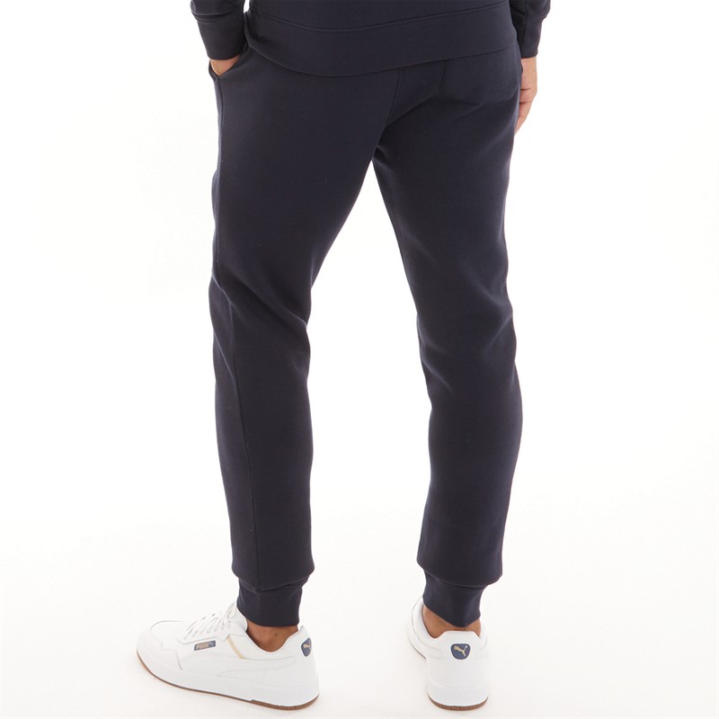 Kangaroo Poo Mens Regular Fit Cuffed Fleece Joggers Navy