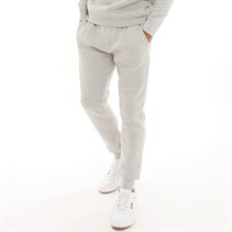 Kangaroo Poo Mens Regular Fit Cuffed Fleece Joggers Grey Marl