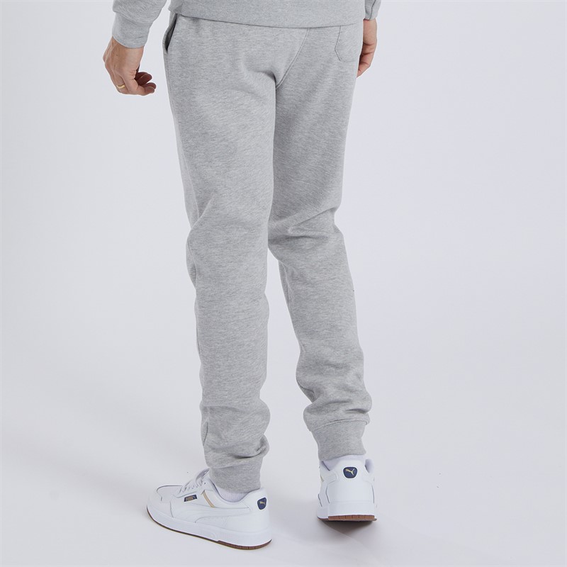 Kangaroo Poo Mens Regular Fit Cuffed Fleece Joggers Grey Marl