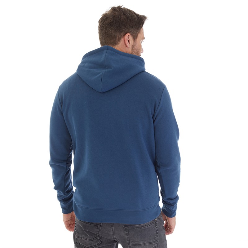 Kangaroo Poo Mens Fleece Hoodie Dark Denim