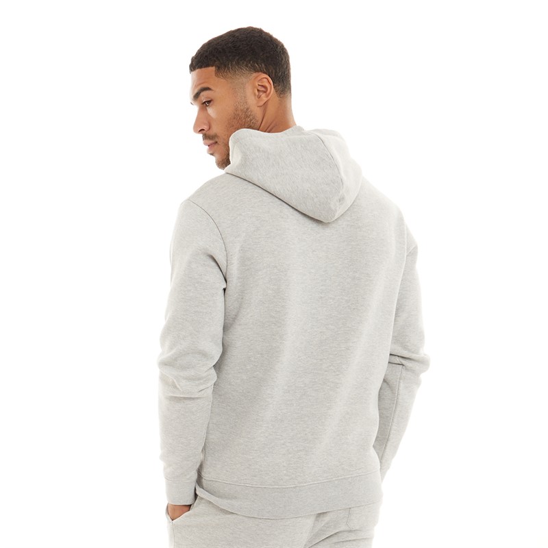 Kangaroo Poo Mens Fleece Hoodie Grey Marl