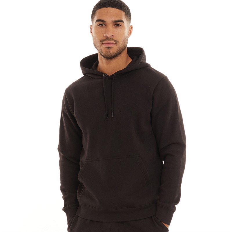 Kangaroo Poo Mens Fleece Hoodie Black