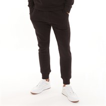 Kangaroo Poo Mens Regular Fit Cuffed Fleece Joggers Black