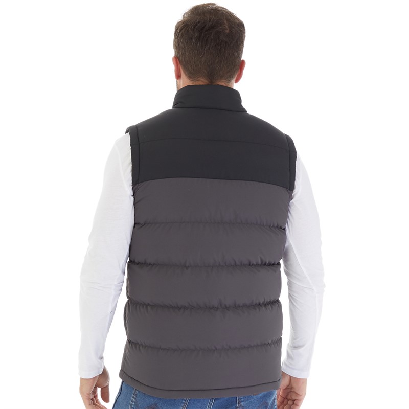 Kangaroo Poo Mens Padded Gilet Black/Charcoal