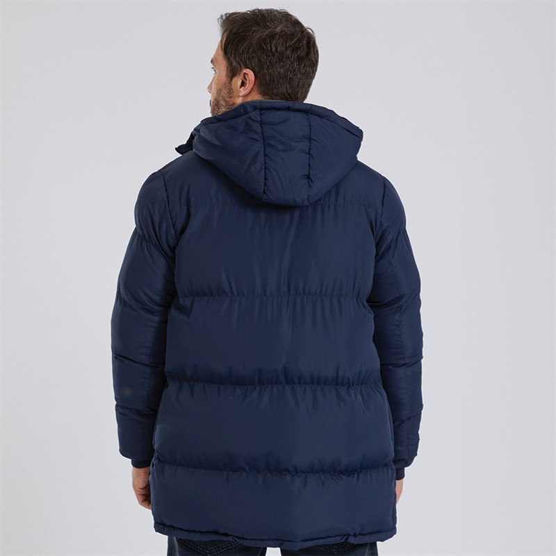 Kangaroo Poo Mens Hooded Padded Jacket Navy