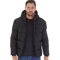 Kangaroo Poo Mens Hooded Padded Jacket Black