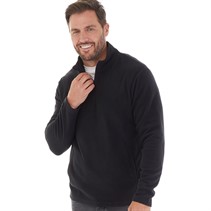 Kangaroo Poo Mens 1/4 Zip Microfleece Top Black