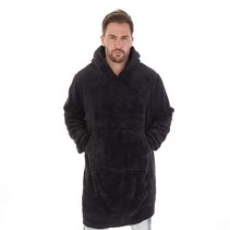 Kangaroo Poo Mens Oversized Blanket Hoodie Dark Charcoal