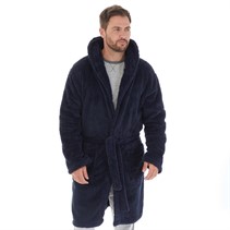 Kangaroo Poo Mens Hooded Robe Navy