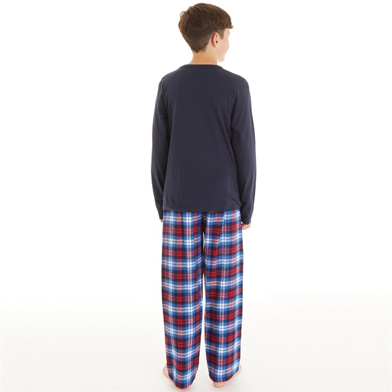 Kangaroo Poo Boys Pyjama Set Navy/Blue/Red