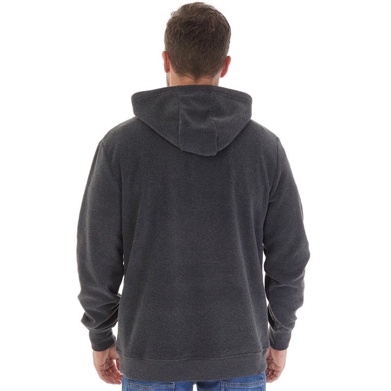 Kangaroo Poo Mens Polar Fleece Hoodie Charcoal