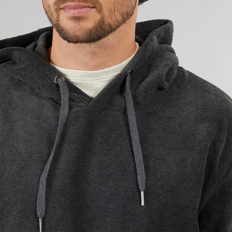 Kangaroo Poo Mens Polar Fleece Hoodie Charcoal