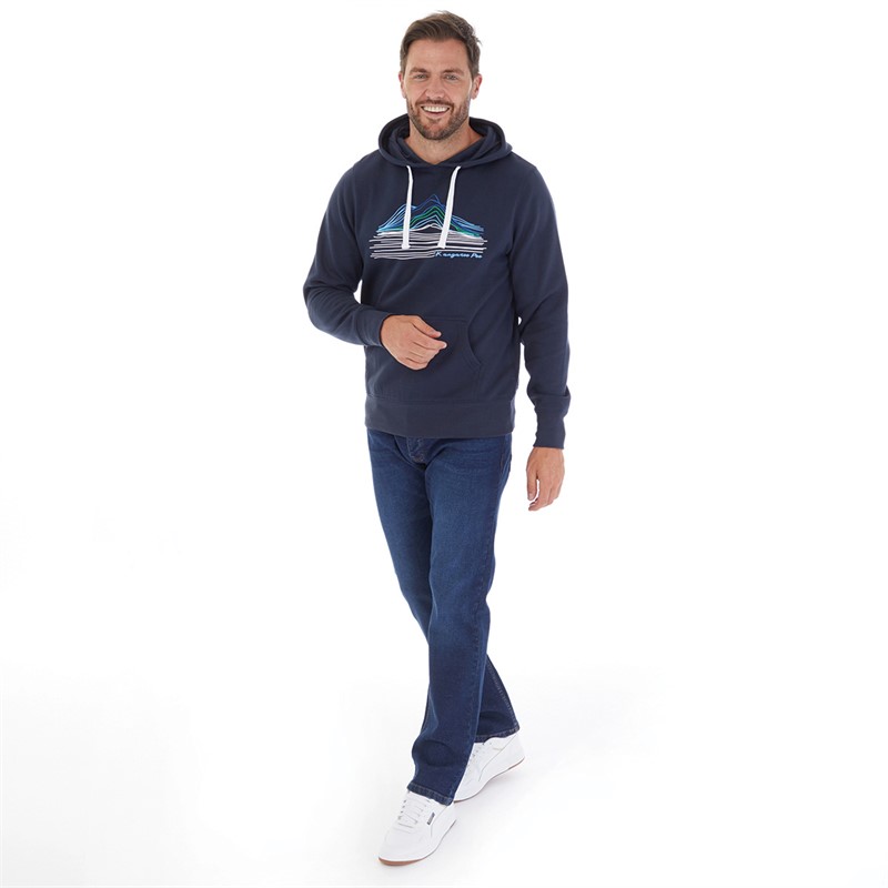 Kangaroo Poo Mens Hoodie Navy