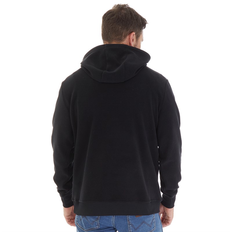 Kangaroo Poo Mens Polar Fleece Hoodie Black