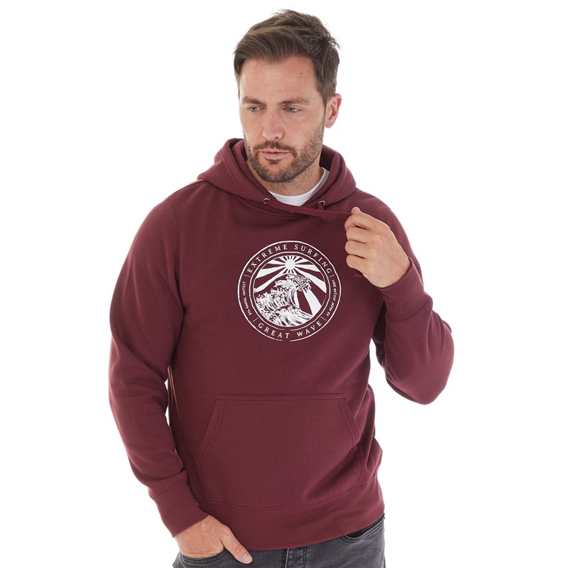 Kangaroo Poo Mens Hoodie Burgundy