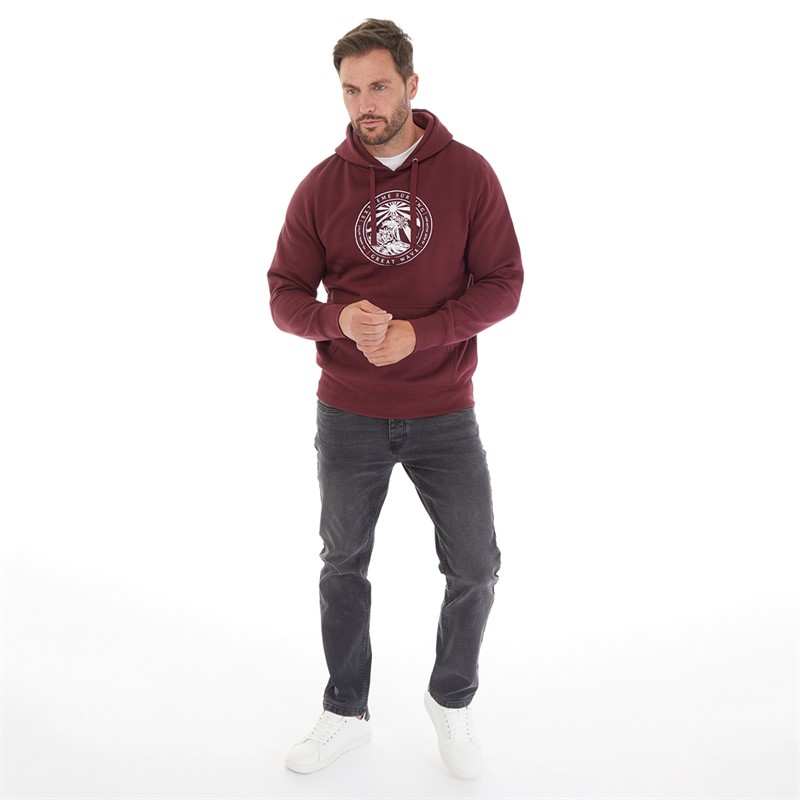 Kangaroo Poo Mens Hoodie Burgundy