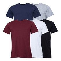 Kangaroo Poo Mens Five Pack T-Shirts White/Black/Navy/Grey Marl/Burgundy