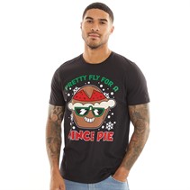 Kangaroo Poo Mens Novelty Christmas T-Shirt Black