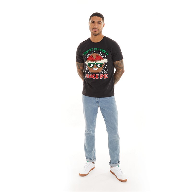 Kangaroo Poo Mens Novelty Christmas T-Shirt Black