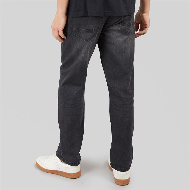 Kangaroo Poo Mens Straight Fit Denim Jeans Grey