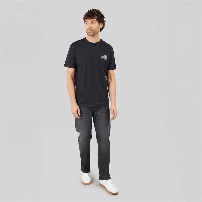 Kangaroo Poo Mens Straight Fit Denim Jeans Grey