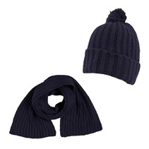 Kangaroo Poo Mens Hat And Scarf Set Navy