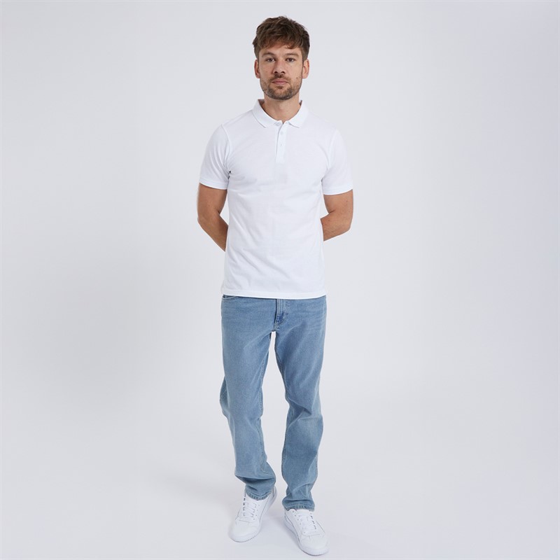Kangaroo Poo Mens Three Pack Jersey Polo Shirts White/Navy/Corn Flower Blue