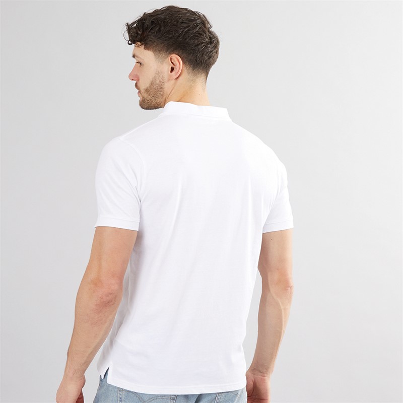 Kangaroo Poo Mens Three Pack Jersey Polo Shirts White