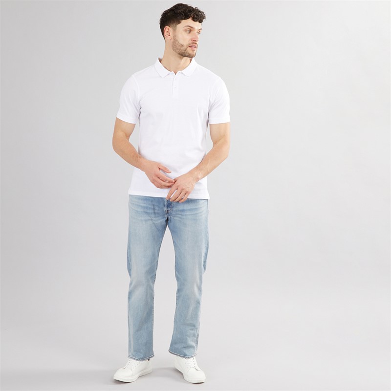 Kangaroo Poo Mens Three Pack Jersey Polo Shirts White