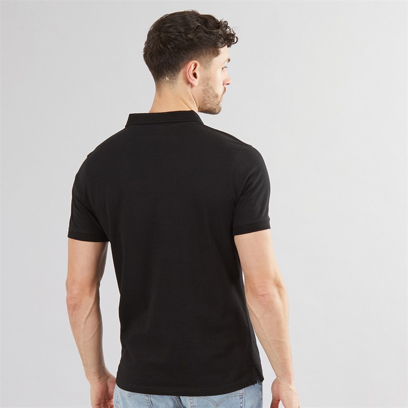Kangaroo Poo Mens Three Pack Jersey Polo Shirts Black
