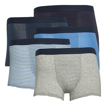 Kangaroo Poo Boys Plain/Stripe Five Pack Boxers Multi