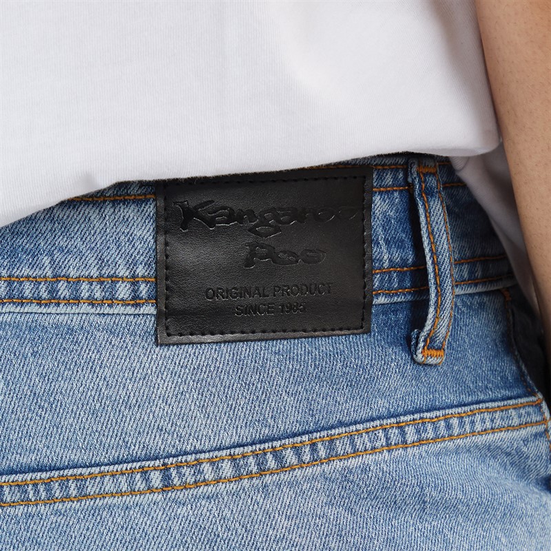Kangaroo Poo Mens Two Pack Straight Fit Denim Jeans Dark Wash/Light Wash