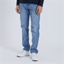 Kangaroo Poo Mens Stretch Straight Fit Jeans Light Blue